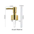 Lot de 10 pompes de distributeur de savon dorées en acrylique pour moules en résine - Tête Pompe Dorée + Paille 10 Jeux