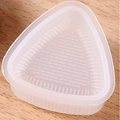 Stampo per onigiri triangolare trasparente con trama antiaderente su legno - Trasparente / Piccolo