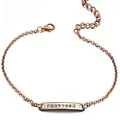 Personalisiertes Roségold-Armband aus Edelstahl mit anpassbarem Namensschild - Graviert Kundenspezifisch / Roségold