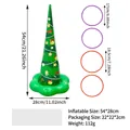 Inflatable Christmas tree ring toss game set with four colorful rings for holiday party fun - Star Christmas Hat Ring Toss (4 Rings)