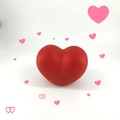 Creative red heart-shaped night light with romantic pink heart pattern background - Large Size with OPP Bag / Red