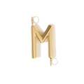 18K gold plated stainless steel letter M charm pendant for jewelry making - Letter M / Gold