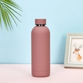 Insulated stainless steel water bottle in matte Morandi pink with a secure screw-on lid - Dusty Pink