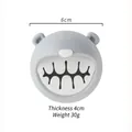 Portasciugamani grigio a forma di orso, larghezza 6 cm e spessore 4 cm senza fori - Grigio