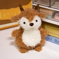 Peluche a forma di renna con morbida pelliccia bianca e marrone per regalo di Natale - 18cm / Marrone (Alce)