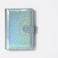 A6 Macaron Holographic Binder Cover with Glitter Finish and Magnetic Closure - Starry Blue Glitter (Cover Only)