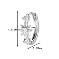 Orecchini a cerchio stella in argento con zirconi, diametro interno di 10 mm - Huggie Stella (Singolo)