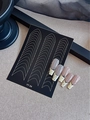 French manicure nail stickers featuring elegant yellow tips and black bow designs YT56 - French Style (YT56)