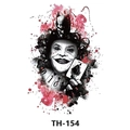 Waterproof temporary tattoo sticker with Joker and Batman watercolor style art TH-154 - Th-154 / 210*148mm