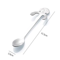 Creative 304 stainless steel hanging coffee spoon with cute cartoon puppy handle design - Dog / Silver