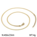 2.5mm Gold Color Necklace 45cm (KN198678-WGHF)