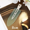 Süße grüne Haarspange aus Harz mit Goldfolie und 8 cm Metall-Entenschnabelbasis - 26# Haarspange Ohne Knicke / 8cm / Glitzer Grün