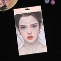 Face jewelry art stickers featuring silver acrylic rhinestones for festive eye and face makeup - Silver Floral and Star Style (White 5)