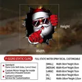 Boxing Santa static window decal sticker available in five sizes for festive decor - Santa with Sunglasses (P-SD260) / Small