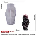 DIY Halloween skeleton hand with skull candle silicone mold and red wax finish - Bone Hand Holding Skull LZ-1005