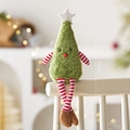 Bambola di peluche a forma di albero di Natale da 30cm con lunghe gambe a strisce - 30cm / Verde