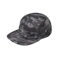 Japanse retro camouflage katoenen baseballpet met platte rand en contraststiksels - Verstelbaar (56-60cm) / Zwarte camouflage