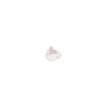 DIY rabbit charm in white and pink enamel with gold finish for earrings and necklaces - 10 Pieces Pack / Rabbit Head