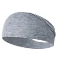Diadema deportiva elástica gris jaspeado de punto transpirable para yoga y running - Gris Jaspeado Claro