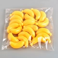 Bulk pack of 20 miniature yellow banana models in transparent poly bag for dollhouse - Mini Banana