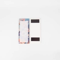 Floral magnetic notepad with ruled writing area and double magnetic strips on back - Sweet Pastel Floral