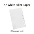 A7 wit 6-gaats navulpapier voor DIY-notitieboekjes 45 vellen per verpakking - A7 Navulling 45 Vel / Wit