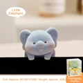 Cute light blue elephant monitor ornament made of resin for office and car decor - Fuzzy Elephant
