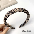 Classic leopard print wide headband in brown and black tones with a 2cm thickness - 2cm Width Headband / Light Leopard
