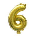 32-inch metallic gold number 6 balloon made of high-quality aluminum foil for party decor - Number 6 / Gold