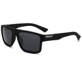 Gafas de sol polarizadas para hombre en negro mate con montura cuadrada deportiva - Montura Negra Mate Lentes Grises