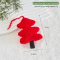 Addobbo per albero di Natale in maglia rossa a tre strati per decoro festivo - Albero Rosso a 3 Strati in Maglia (Piccolo)