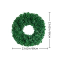 Green artificial Christmas wreath door hanging decoration, diameter 23.62 inches or 60 cm - 60cm Wreath 150 Tips