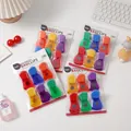 Set di 6 mollette magnetiche colorate per chiusura sacchetti e calamite da frigo - Set da 6 pezzi su cartoncino colorato