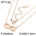 Halskette mit Unendlichkeitssymbol in Roségold und Mikro-Pavé-Diamanten-Anhänger - Roségold Halskette (KN284943-KFC)