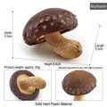 Lifelike artificial shiitake mushroom model in solid hard plastic, 5.5x6.4cm size - Shiitake Mushroom (T15511)