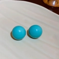 Orecchini a lobo minimalisti in smalto turchese con perni in argento per uno stile elegante - Stile Bottone a Sfera (10#) / Verde Menta