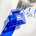 Minimalist square hollow hair claw clip in matte dark blue translucent resin - 5.2cm / Classic Blue