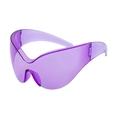 Occhiali da sole sportivi Y2K viola trasparenti oversize dal design futuristico - Viola Chiaro
