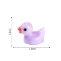 Miniature purple resin duck figurine for decor, dimensions 1.4cm height by 1.8cm width - Purple Style B