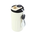 Smart 316 stainless steel coffee mug in cream white with LED temperature display screen - Smart Model / White - Black Lid