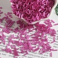 Pink purple tubular silver-lined glass beads for DIY jewelry and sewing crafts - Diameter approx 2mm x Length approx 7mm 15g/Pack Approx 300 Pieces / Rose Red