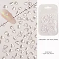 Transparent 5x5mm resin heart nail art charms 100pcs for DIY manicure decoration - 5MM Transparent Heart (100Pcs)