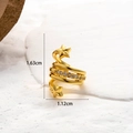 Ear cuff a stella dorato con zirconi incastonati e dimensioni 1,63 cm per 1,12 cm - Stile Design Stella con Zirconi (4#)