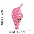 Rosa Leoparden Mode Stickerei Aufnäher mit Sonnenbrille für DJ Club Stil Kleidung - Nr.2-Leopard mit Leopardenmuster