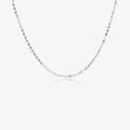 Collier minimaliste en argent S925 composé de petits maillons disques polis - Collier / Platine