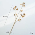 Amber acrylic icicle branch 60cm for Christmas tree decoration with silver stem details - Champagne Leaf Branch