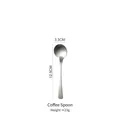 Hammered matte 304 stainless steel coffee spoon with 12.5cm length and elegant finish - Coffee Spoon