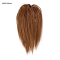 Light auburn synthetic hair extension ponytail with high-volume fountain style texture - Light Auburn