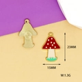 Macro view of mushroom alloy pendant with dimensions 23x15mm and 1.3g weight detail - Mushroom