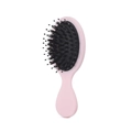 Pink mini hairbrush with black bristles and ergonomic handle for women and kids - Elastic Paint Tender Pink (Boar Bristle)